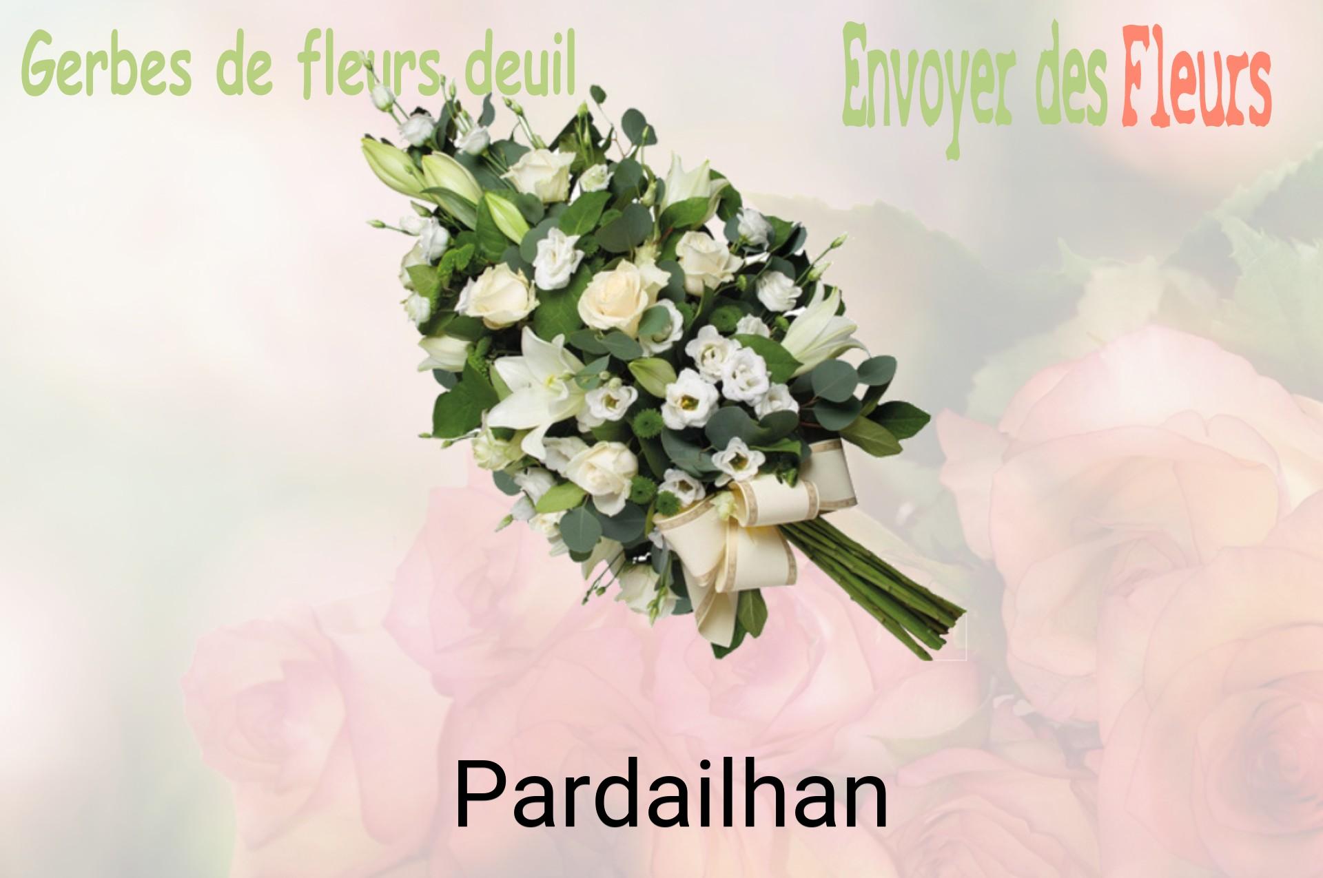 Gerbe de fleurs de deuil livrée à Pardailhan